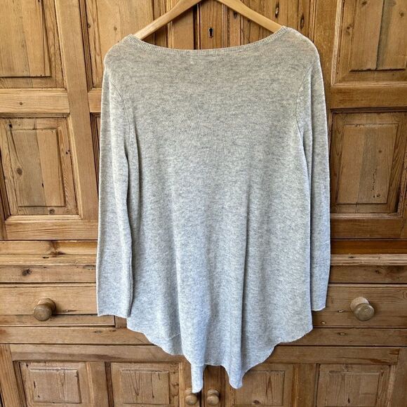 Joie Small Gray Boat Neck Sweater Knit Wool Cashmere Blend Long Sleeve‎ - Picture 7 of 9